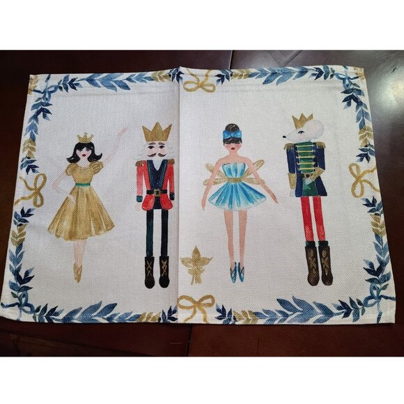 Nutcracker Table Placemats Set 4 Christmas Decor Xmas Holiday Decorations Gift - Picture 4 of 13